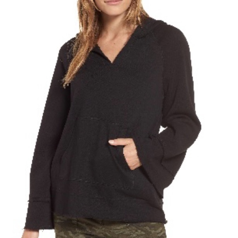 Caslon Black Bell Sleeve Hoodie